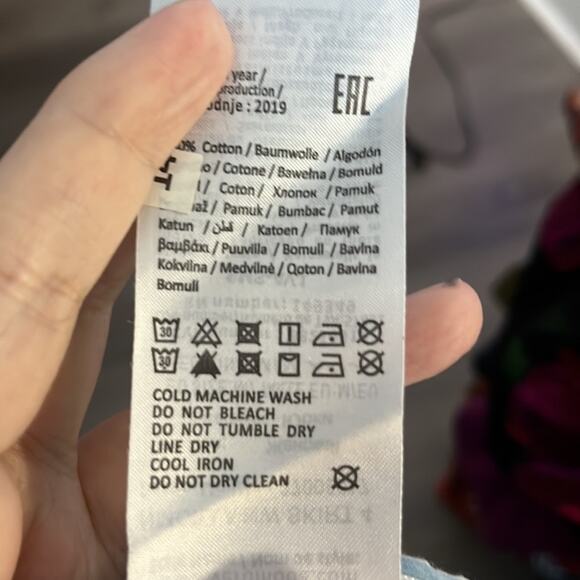 Noisy May Blue and White Gingham Mini Skirt Size Medium - Picture 7 of 7